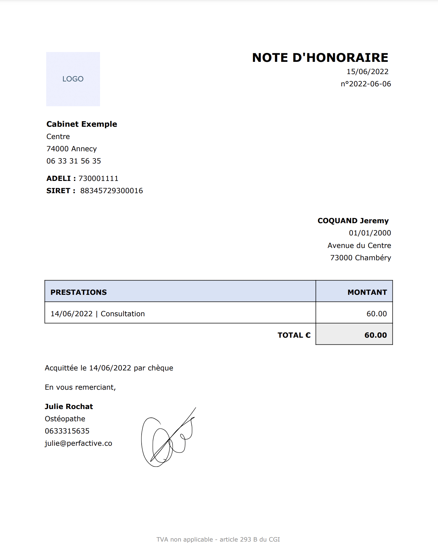Génération de Document / Lettre | PERFACTIVE